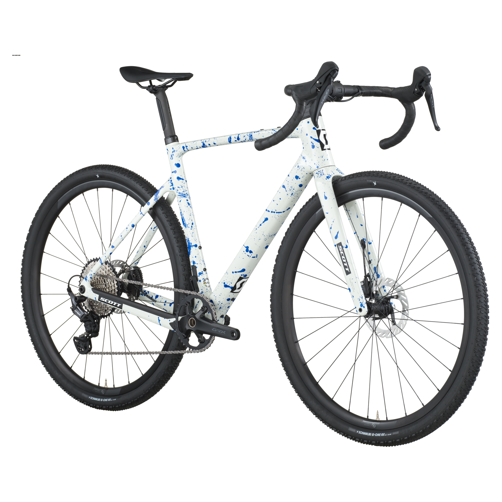 Scott Addict Gravel 30 White/Splatter Blue