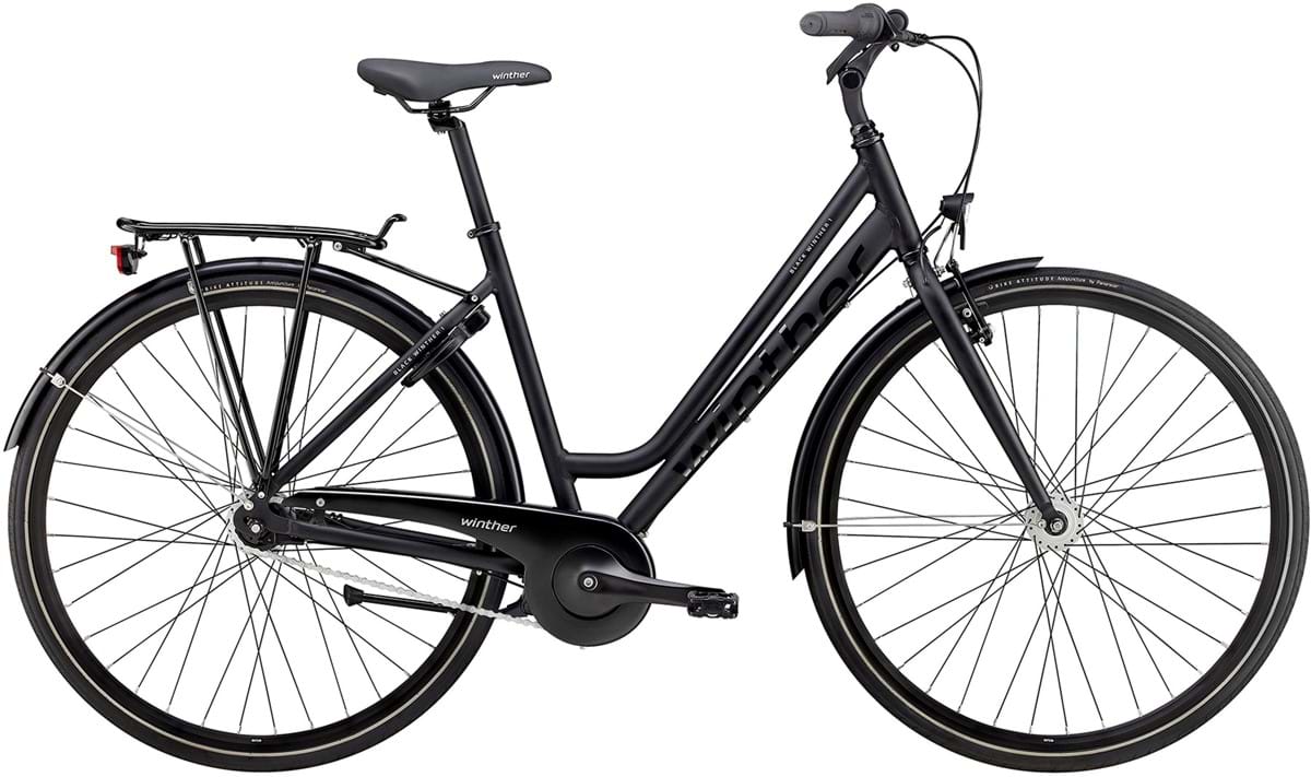 Winther Dam 7vxl fot/v-broms Mattsvart