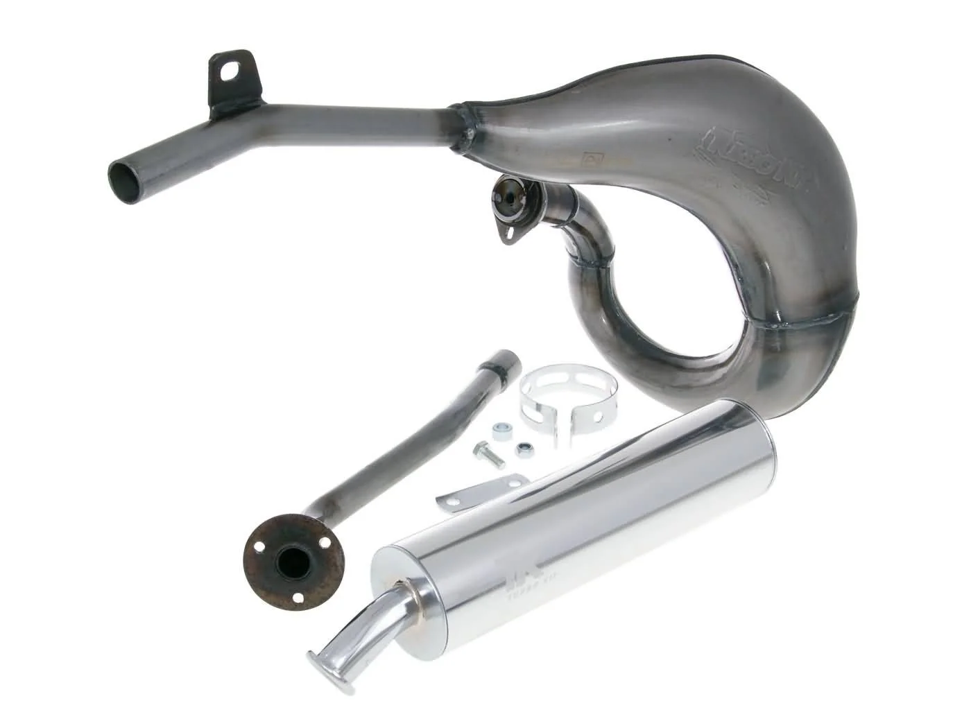 Avgassystem Turbo Kit Bufanda R Gilera GSM, Zulu (Derbi EBE, EBS Motor)