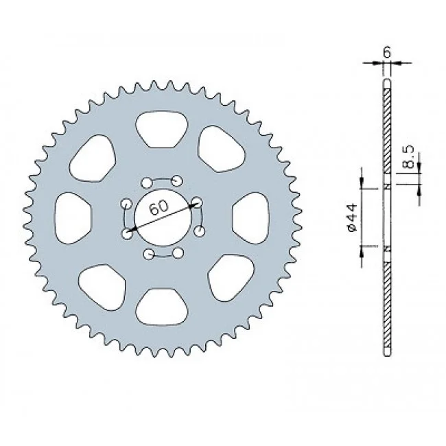 Drev, bak 52T 420 - (DTR 00-03)