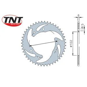 Drev, bak 53T 420 (Bultaco Lobito)