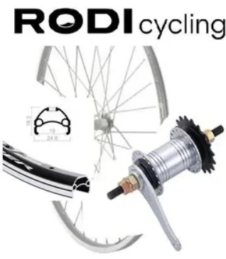 Bakhjul 28 tum/6229 mm O-Växlat svart