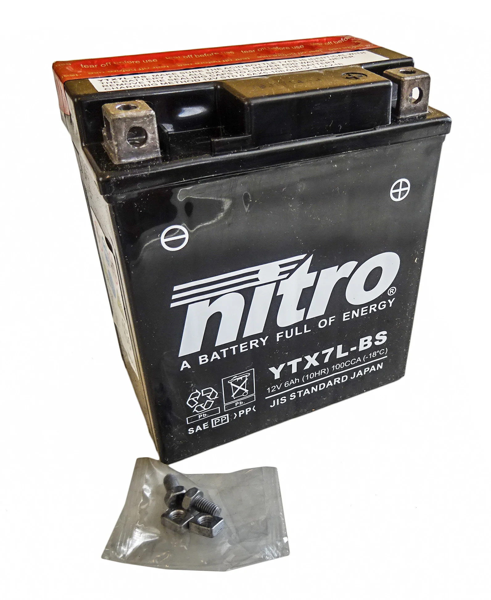 Batteri 12V-6A YTX7L-BS