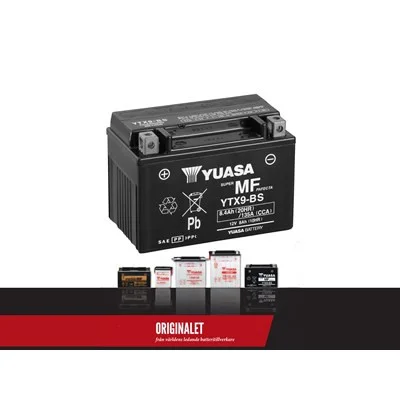 Batteri Yuasa YTX9-BS AH6, 150X87X94 mm