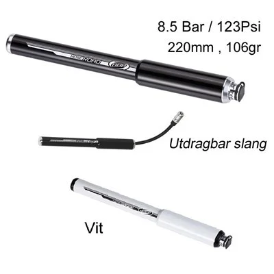 Cykelpump BBB HoseRoad Minipump Vit