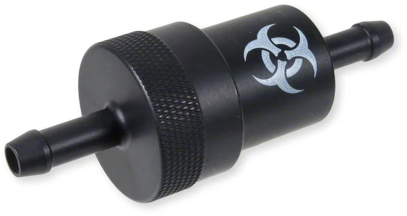 Bränslefilter Aluminum Stor Svart