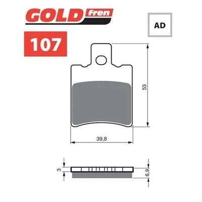 Bromsbelägg GOLDFREN 107