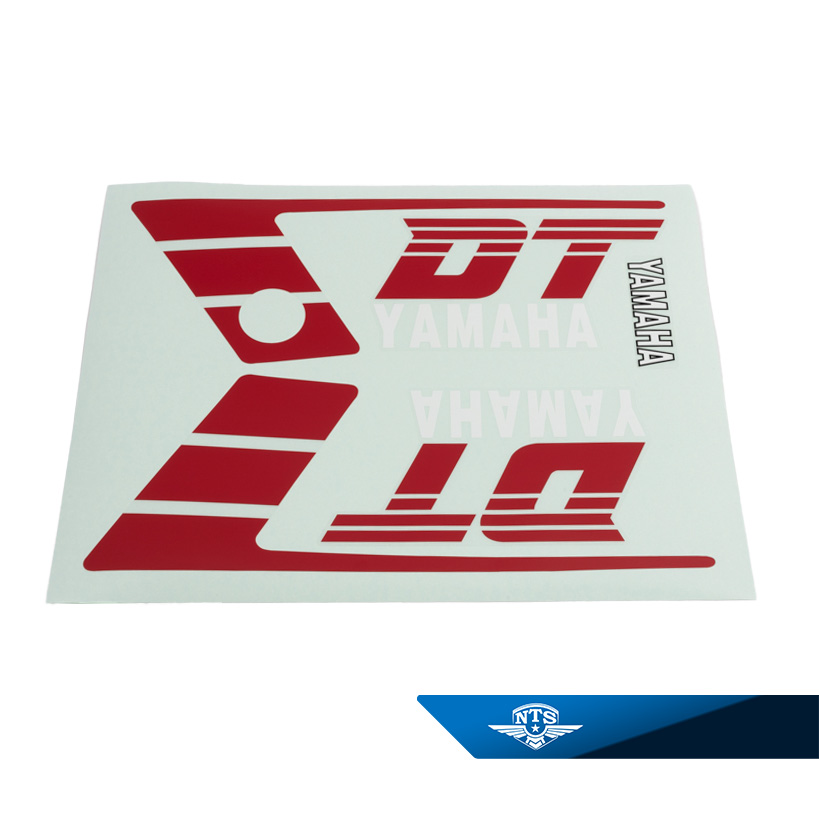 Dekalsats Yamaha DT50MX Vit/Röd