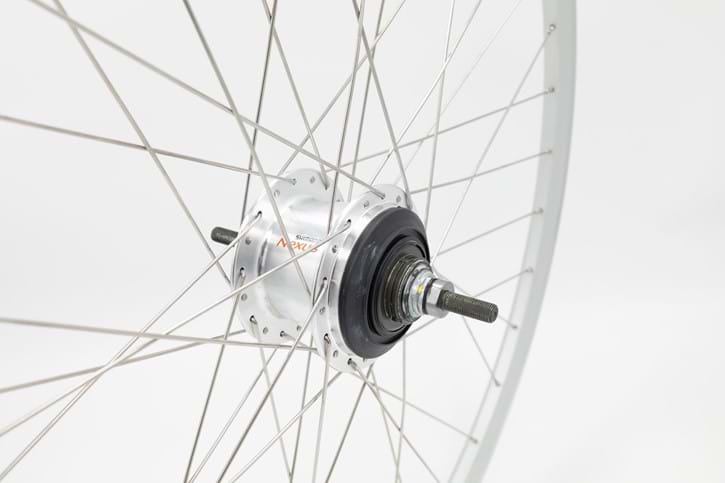 Bakhjul LiTE 28" ETRTO 622-18 D/W 7v Rullbroms Mutter Silver