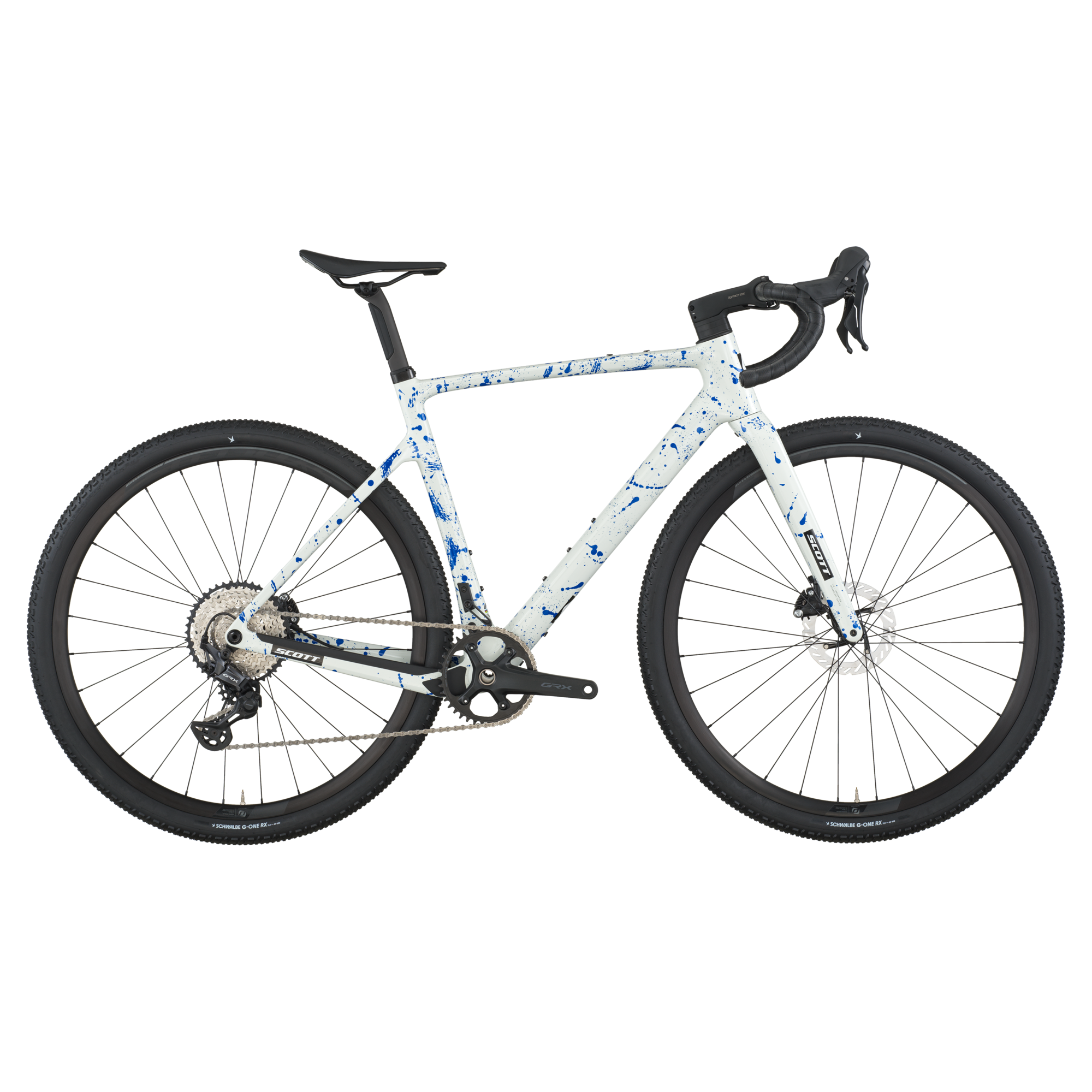 Gravelbike Scott Addict Gravel 30 White/Splatter Blue
