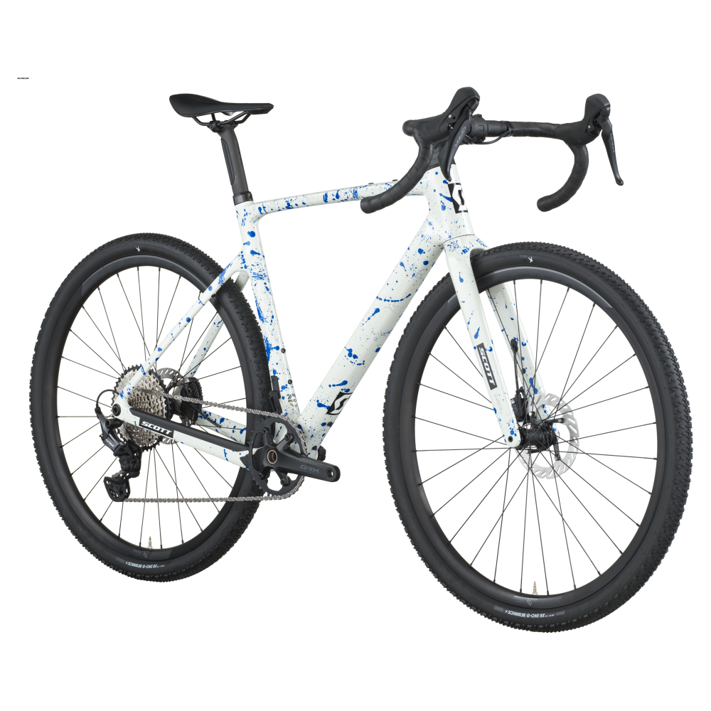 Scott Addict Gravel 30 White/Splatter Blue
