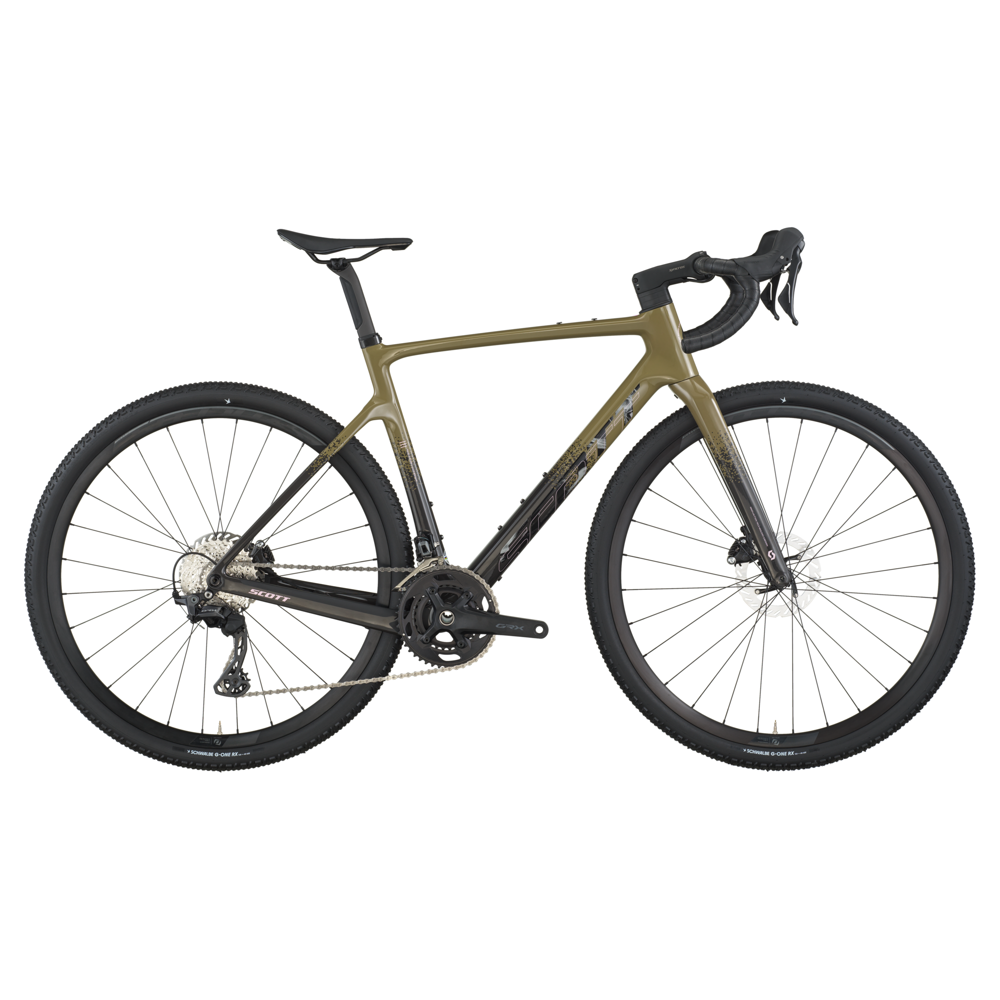 Gravelbike Scott Addict 40 Kaki Green/Carbon Black