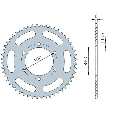 Bakdrev Rieju Spike 48T 100Nav.