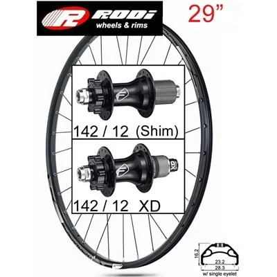 Bakhjul 29 tum BlackRock Shimano-body