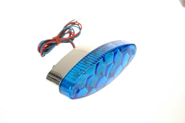 Baklampa Ovalia LED Kromat Chassi Blått glas