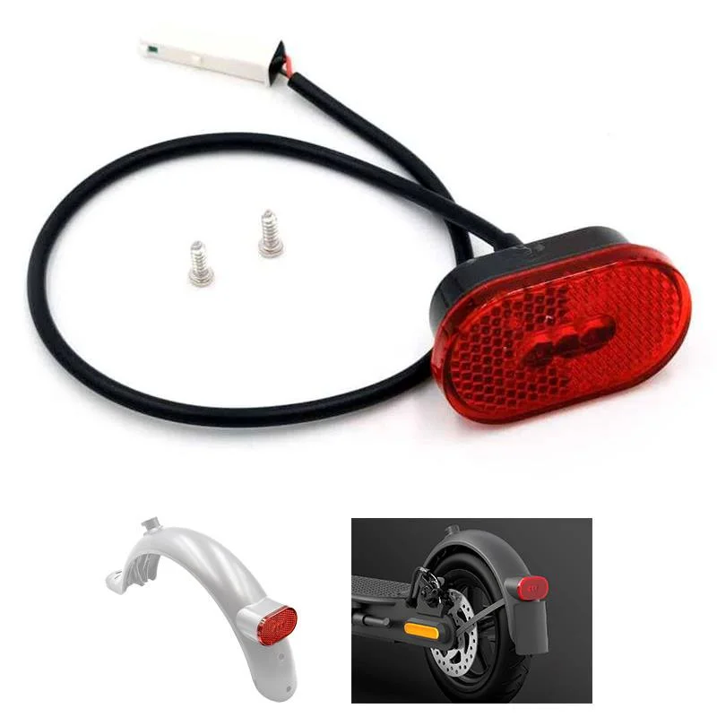 Bakskärms belysning elscooters 5-12 V Svart