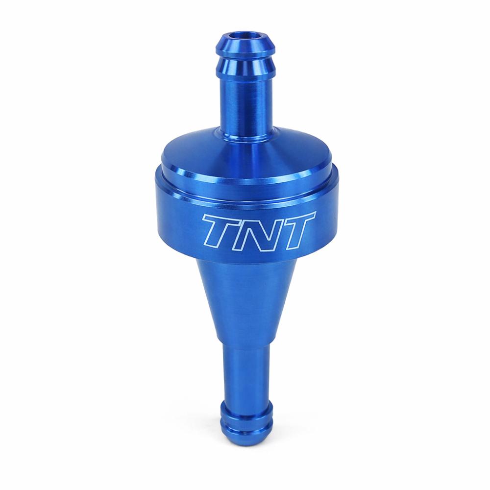 Bränslefilter/bensinfilter Blått CNC aluminium
