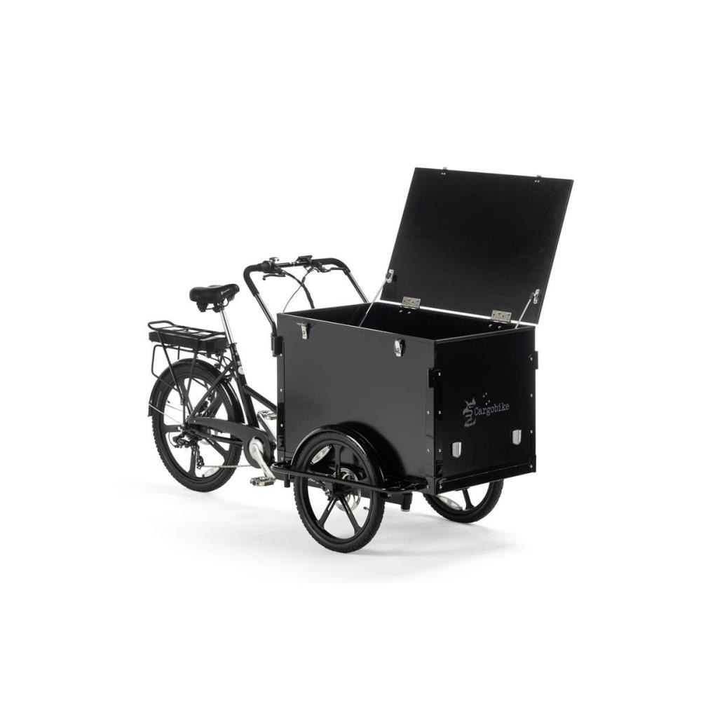 Cargobike Box Electric – El-lådcykel med låsbar transportlåda