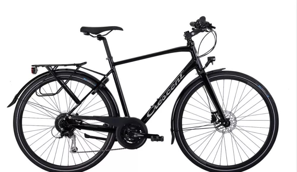 Crescent Kebne 16-växlad Cityhybrid 53 cm Svart 28 tum