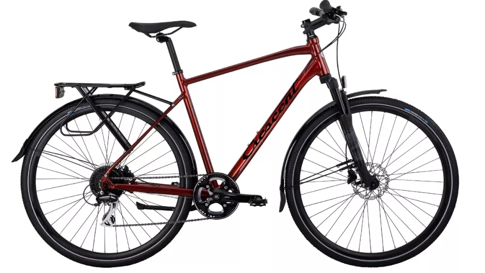 Crescent Starren Hybrid 8-vxl 53cm Röd Hydraulisk skivbroms 28tum