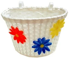 Cykelkorg Barn vit plast Mått: 26 x 16 x 16cm