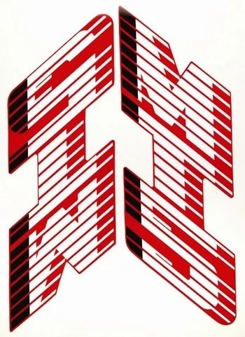 Dekalsats Honda MT5 tank röd/vit