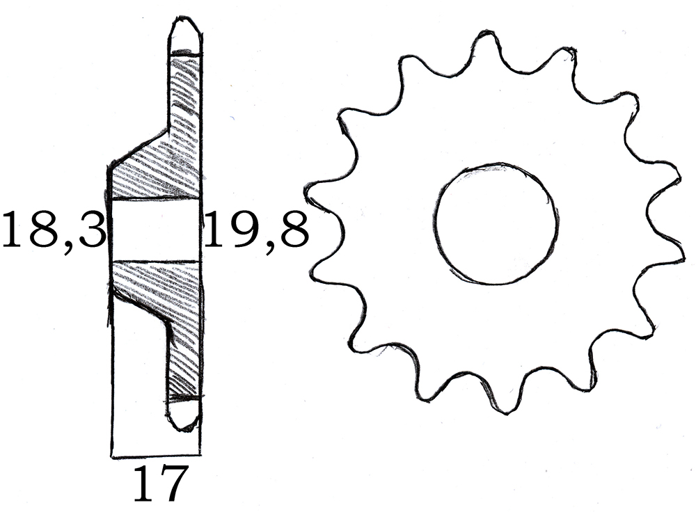 Framdrev Sachs 50S 13T