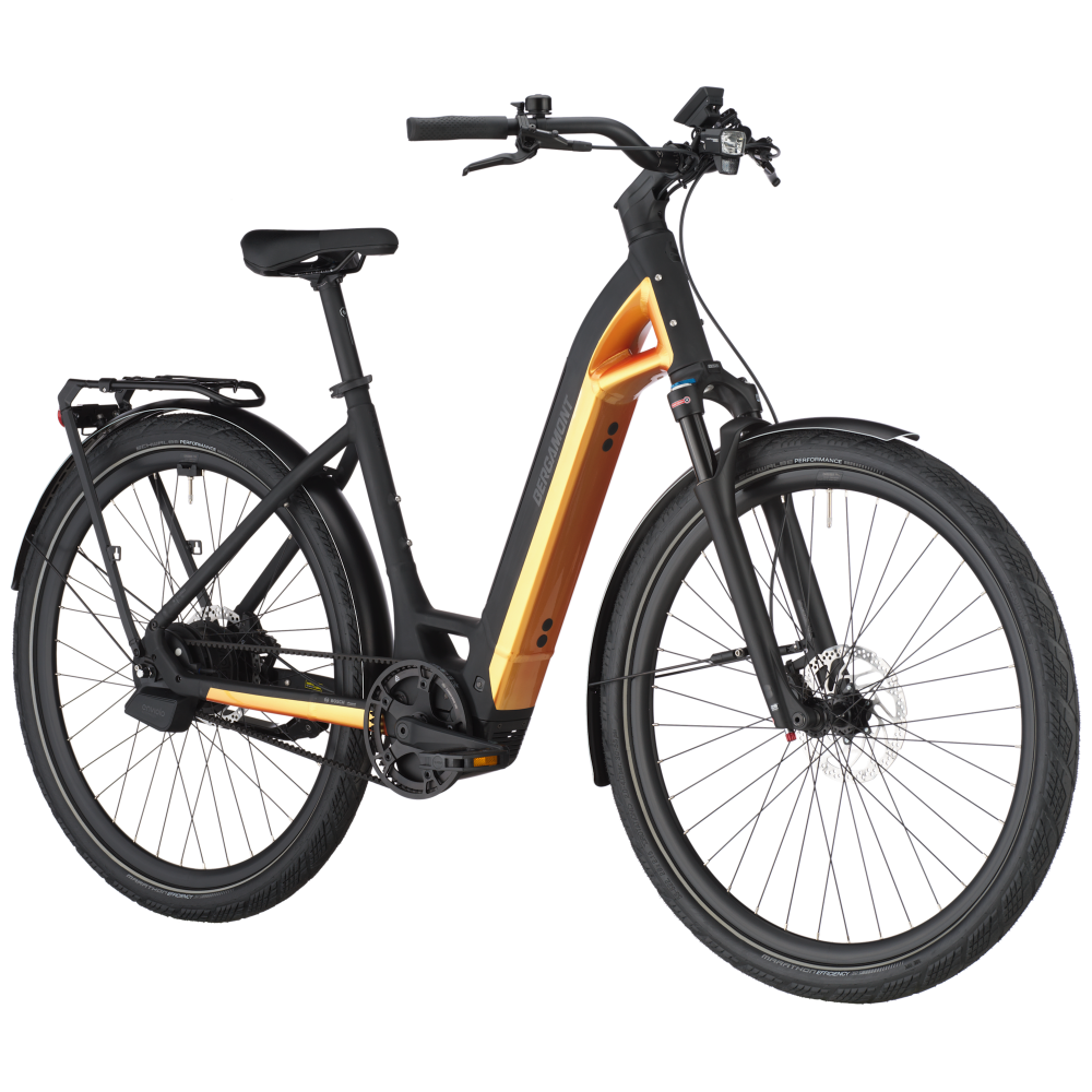Elcykel Bergamont E-Ville 10 Belt Yellow Sunrise