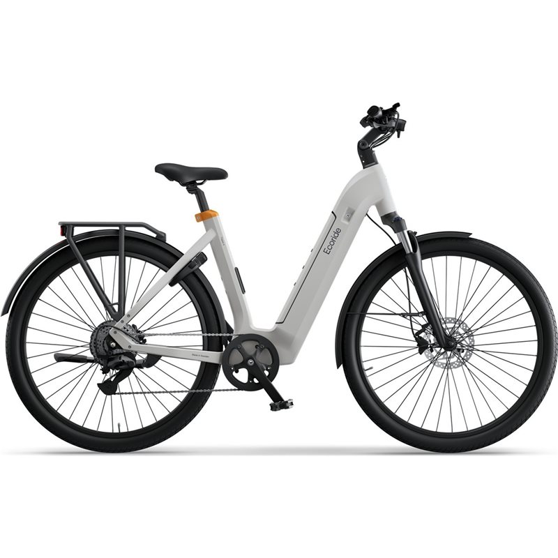 Elcykel Ecoride Ambassador 4, Vit, Kedja, Navmotor, Skivbroms