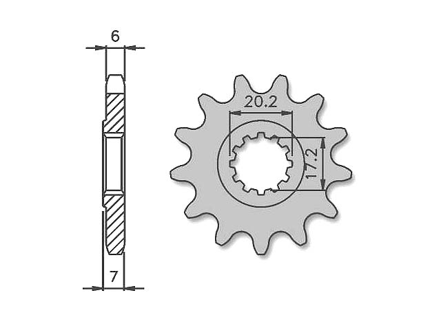 Framdrev 13 tänder
