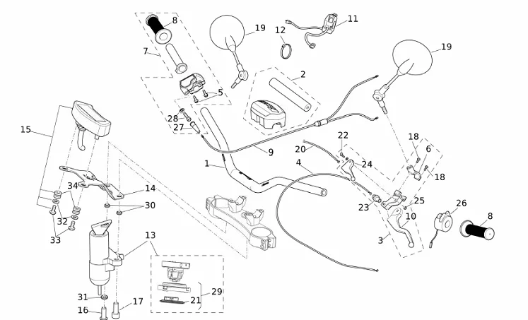 Gaskabel Fantic Komplett original
