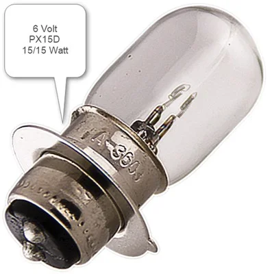 Glödlampa 6V  15/15W