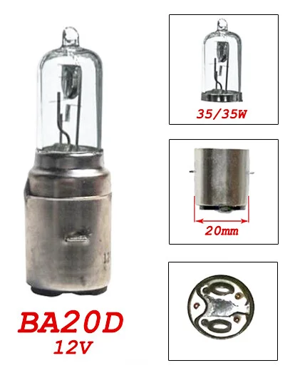 Glödlampa BA20d, 12v 35/35 Halogen