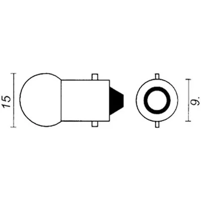 Glödlampa BA9S 12V 4W