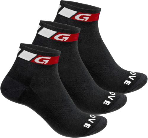 Cykelstrumpor GripGrab Classic Low Cut 3-pack - Svart