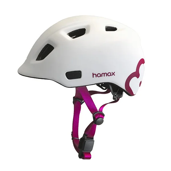 Cykelhjälm Hamax Thundercap 47-52 Vit/rosa
