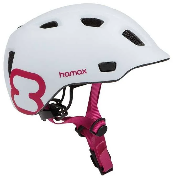 Cykelhjälm Hamax Thundercap 52-56 Vit/rosa