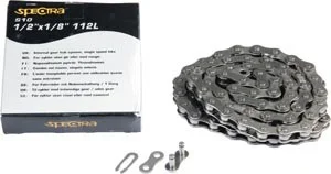 Kedja 1/8 Rostfritt Stål, 0-7 vxl, 112 Länk