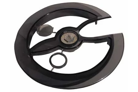 Kedjeskydd, roterande, 46-48T, rökfärgad plast