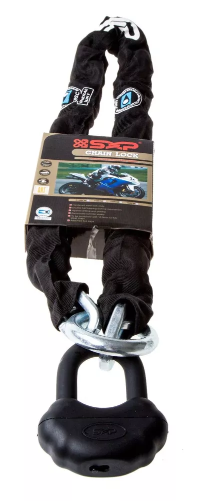 Låspaket Hänglås + Kedja 1.2m Klass 3