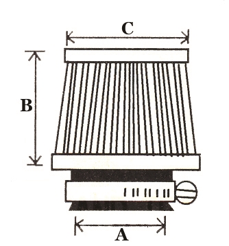 Luftfilter Universal 35 mm