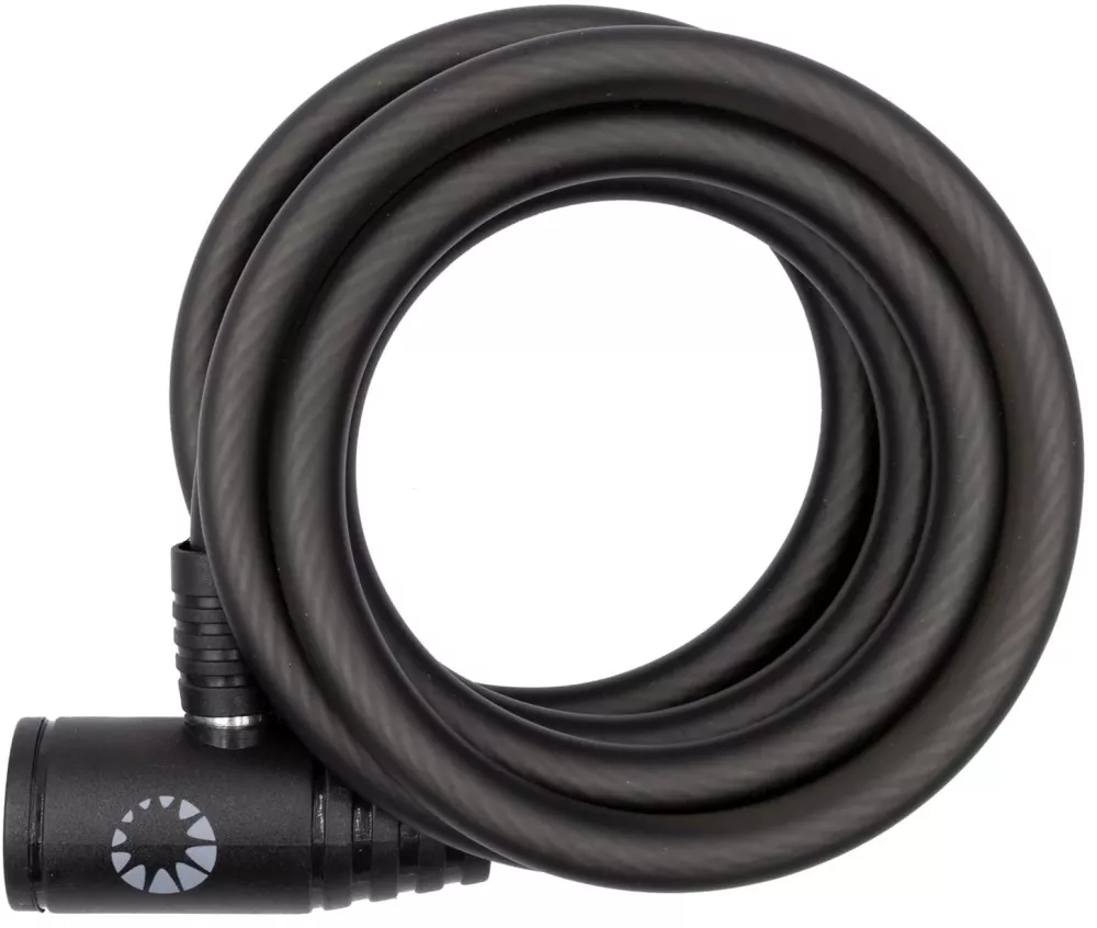 Spirallås Bike Attitude Mattsvart 10x1800 mm med Nyckel