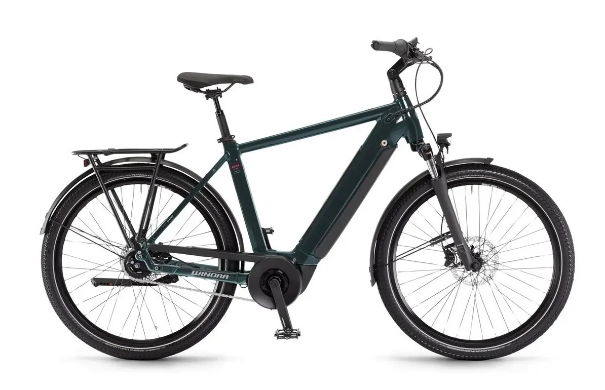 Elcykel Winora Sinus N8 Hybrid 500Wh Petrolblue 52 cm ram
