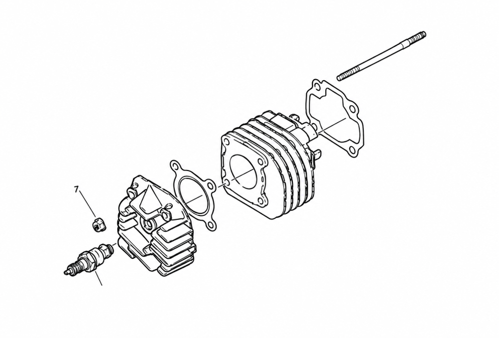 Standardcylinder 50cc luftkyld – Minarelli (10 mm kolvbult)
