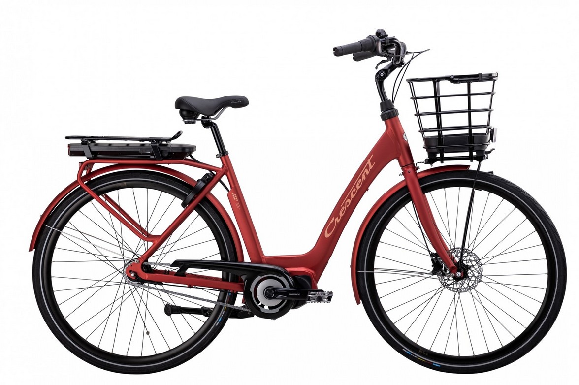Crescent Elsa Elcykel 7-växlad Röd Shimano centermotor