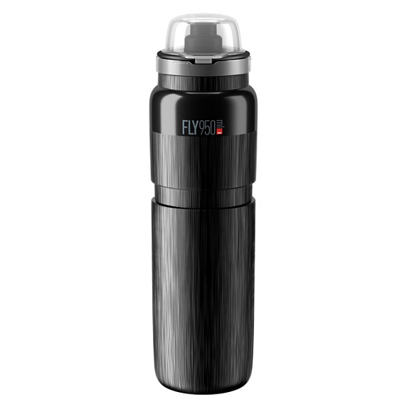 Flaska Elite Fly MTB Tex Black Grey Logo 950ml