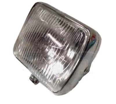 Framljus Zundapp 529 fyrkantig krom komplett