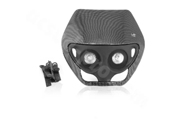 TNT Frontkåpa Enduro Dubbel Halogen Kolfiberlook