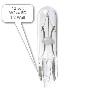 Glödlampa W2X4.6D 12V 1.2W