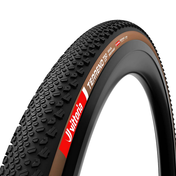 Cykeldäck Vittoria Gravel Terreno Mix Brun 40-622/700x40C T50 TLR G2.0